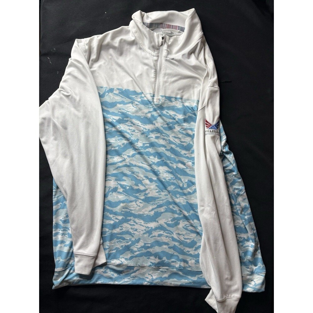 ✈️Puma Volition America CAVU Golf 1/4 ZIP-Men's XL-Blue/White-CAVU✈️